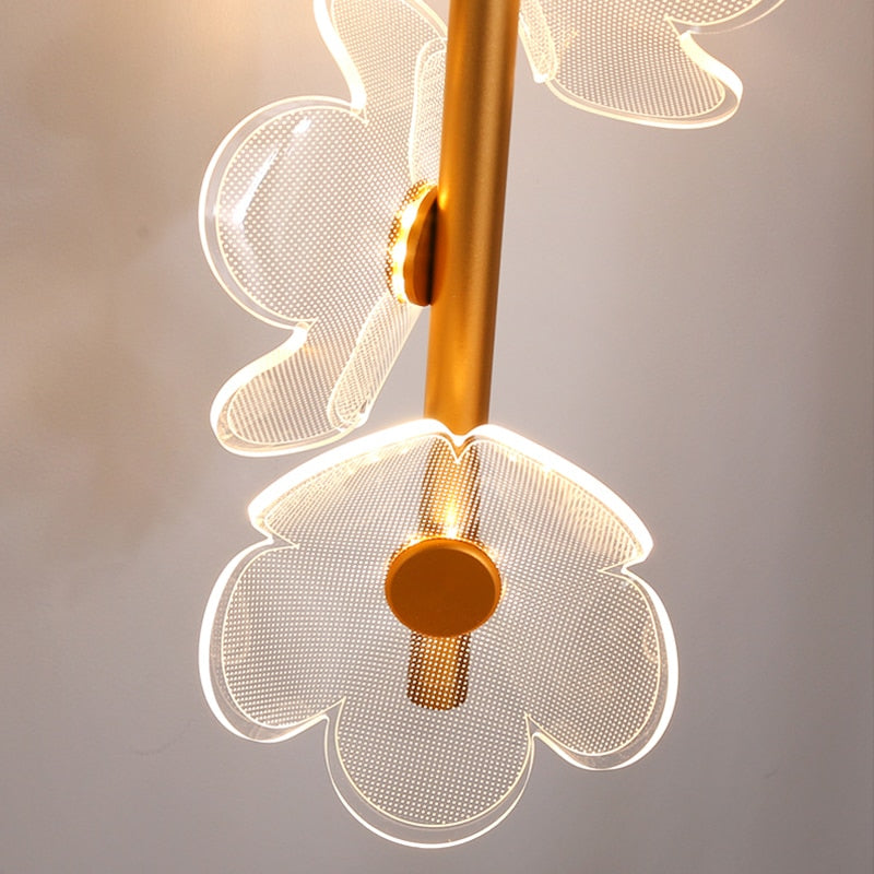 ChicFloret – Luxury Acrylic Flower LED Pendant Light | Elegant Hanging Lamp for Living Room & Bedroom Décor