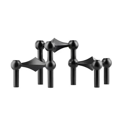 Modern Molecular Metal Candle Holder – Nordic-Style Silver Candle Stand for Elegant Home Decor