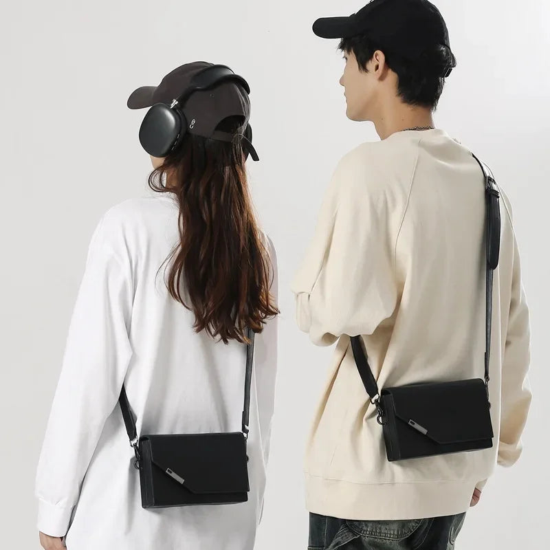 Noah Minimalist Genuine Leather Small Crossbody Sling Bag – Compact Everyday Shoulder Bag