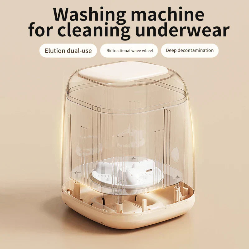 Hadro Mini Portable Washing Machine with Spin Dryer – Compact Automatic Washer for Baby Clothes & Underwear