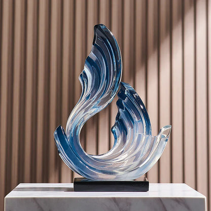 Ethereal Flow – Elegant Glass Ornament with Graceful Design