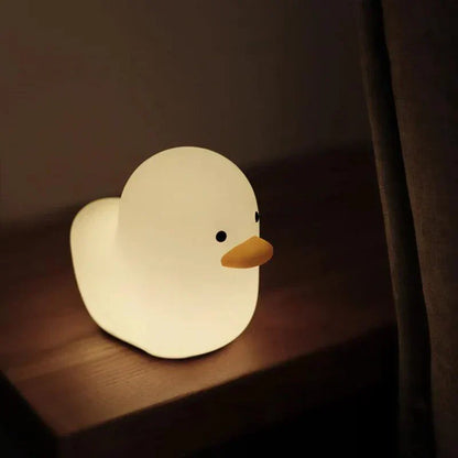 Nordic Cute Cartoon Duck LED Night Light | Rechargeable Soft Glow Bedside Lamp