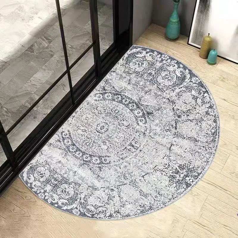 AquaSoft Super Absorbent Bath Mat – Non-Slip Half-Round Bathroom Mat for Maximum Comfort