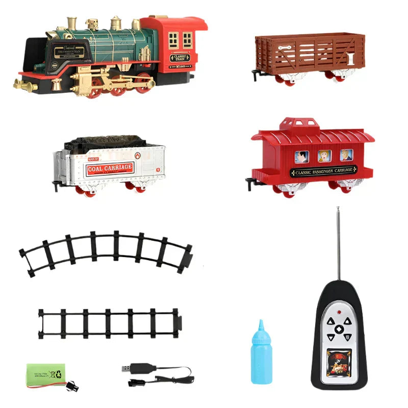 ChugBot – Remote Control Steam Train Set for Kids | Educational Electric Railway Toy with Realistic Steam Effect