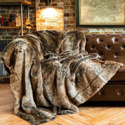 Luxurious Mink Faux Fur Throw Blanket – Elegant, Soft & Cozy