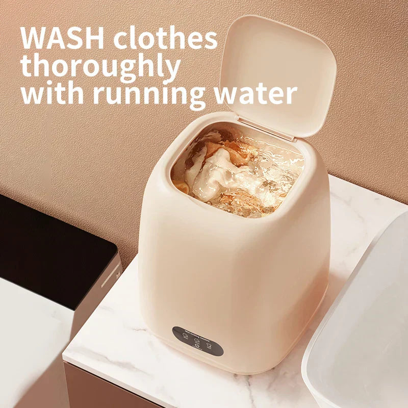 Hadro Mini Portable Washing Machine with Spin Dryer – Compact Automatic Washer for Baby Clothes & Underwear