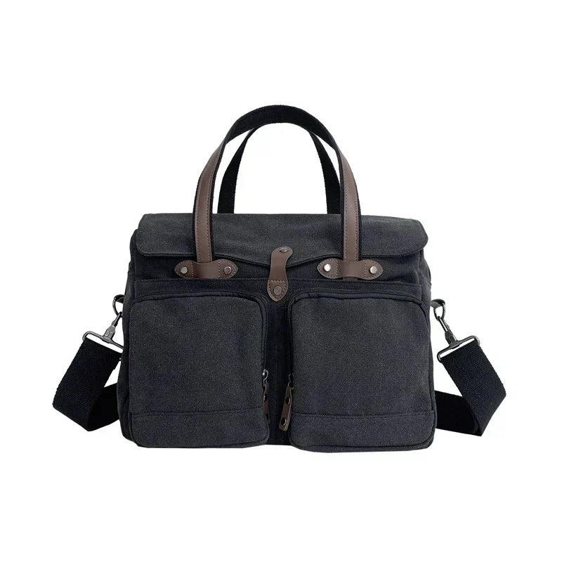 Max | Vintage Canvas Large Crossbody Messenger Travel Bag