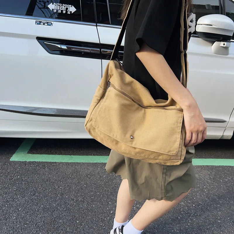 CrossStream – Stylish Canvas Messenger Shoulder Sling Bag for Everyday Use