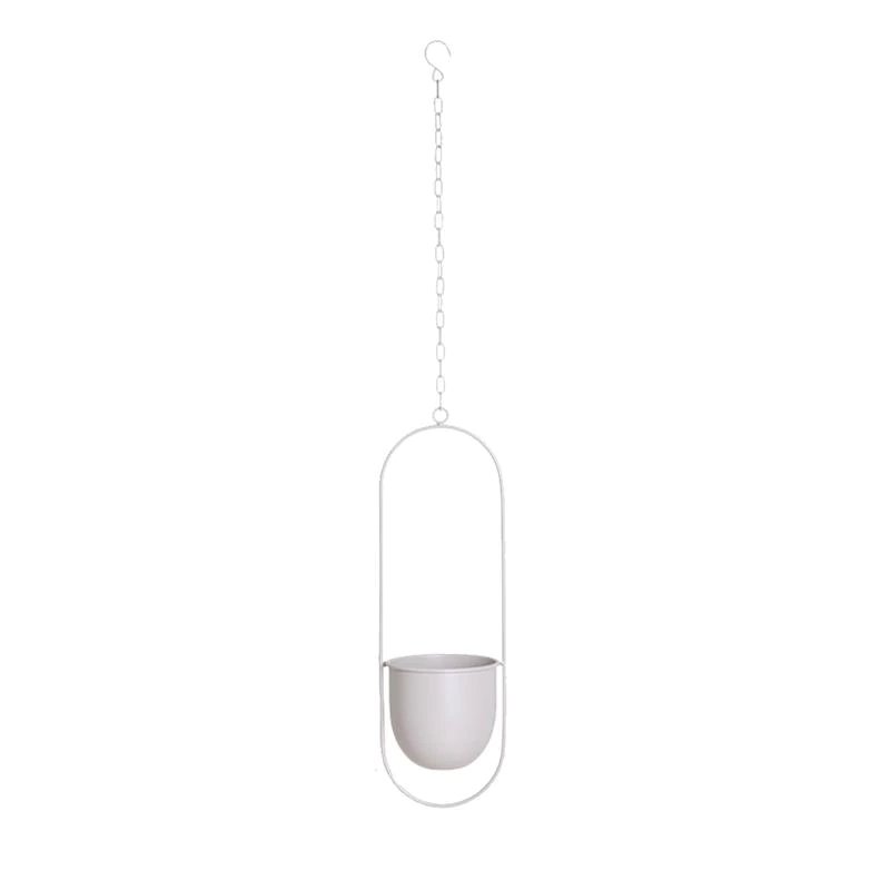 DecoBloom Hanging Planter – Elegant Indoor & Outdoor Metal Plant Pot with Chain