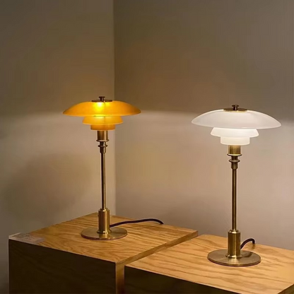 Scandinavian Dimmable Table Lamp – Modern Danish Designer Iron & Glass Lamp