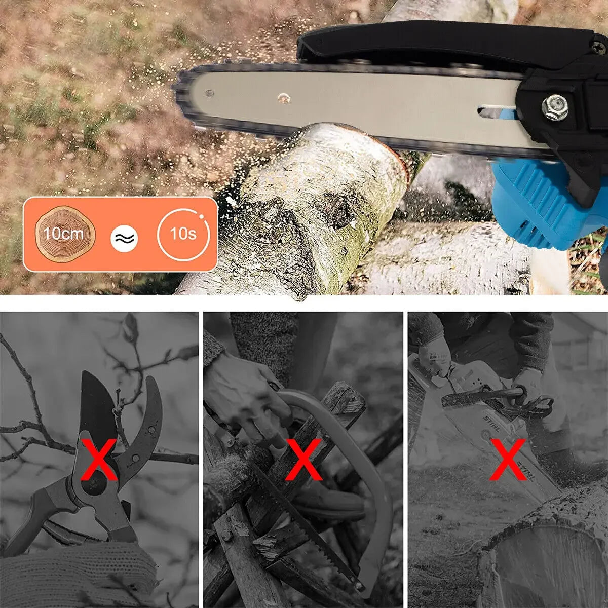 Mini Upgraded Cordless Chainsaw