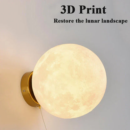 LunarGlow Wall Lamp – Moon-Shaped Astronaut LED Wall Light