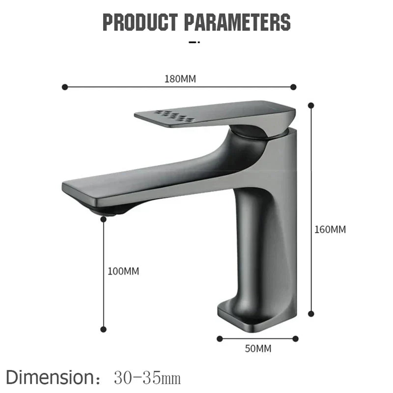 Elegant Bathroom Tap – Single Lever Mixer with Timeless Chrome Finish