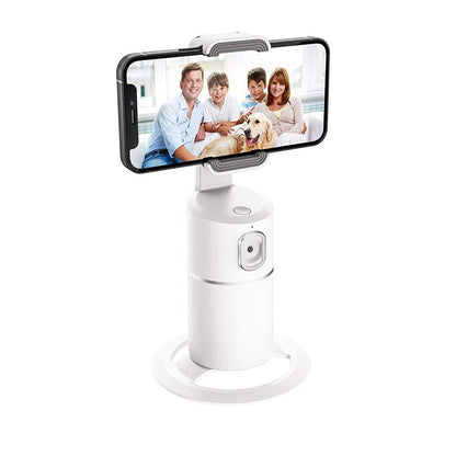 Smart Auto-Tracking Tripod – 360° Face Tracking Phone Holder with Built-In Stabiliser
