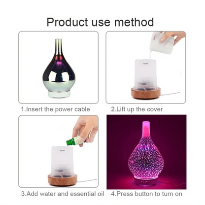 CosmicBreeze Aromatherapy Diffuser – Calming LED Lights & Essential Oil Mist for Relaxation
