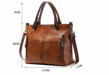 Elly – Women’s Vintage Leather Shoulder Bag | Handmade & Elegant Design