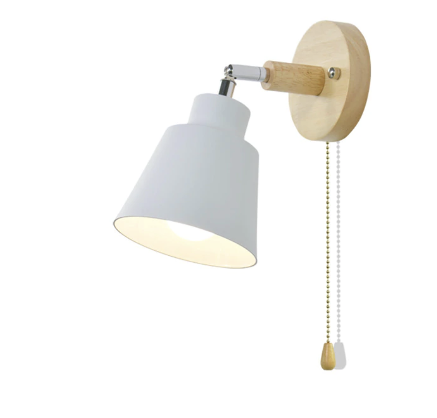Rotating Wall Lamp with Pull Switch – Adjustable Modern Light Fixture for Bedroom & Living Room