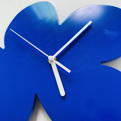CobaltTick | Classic Blue Geometric Wall Clock – Minimalist Silent Quartz Clock for Modern Home or Office