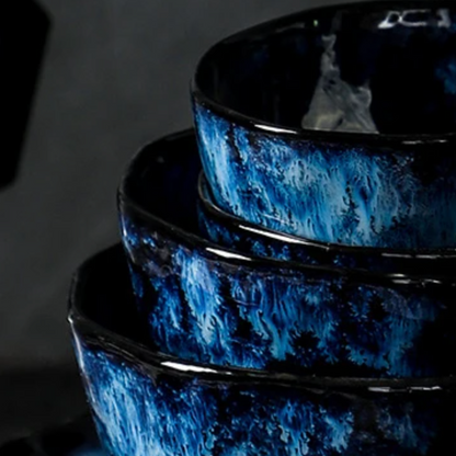 Blue Nebula 10-Piece Dinnerware Set – Elegant & Celestial Dining