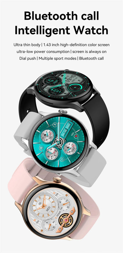 Smart Gold Women’s Smartwatch – Elegant Stainless Steel Design with Activity Tracking & Notifications