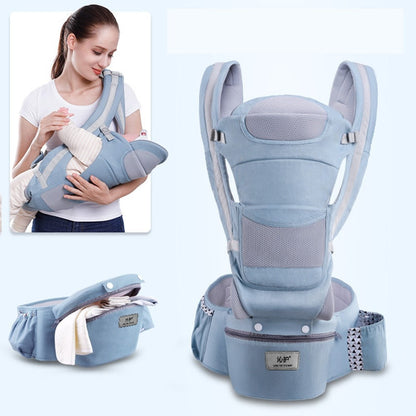 3-in-1 Ergonomic Baby Carrier with Storage Pouch – Soft Cotton Newborn to Toddler Carrier