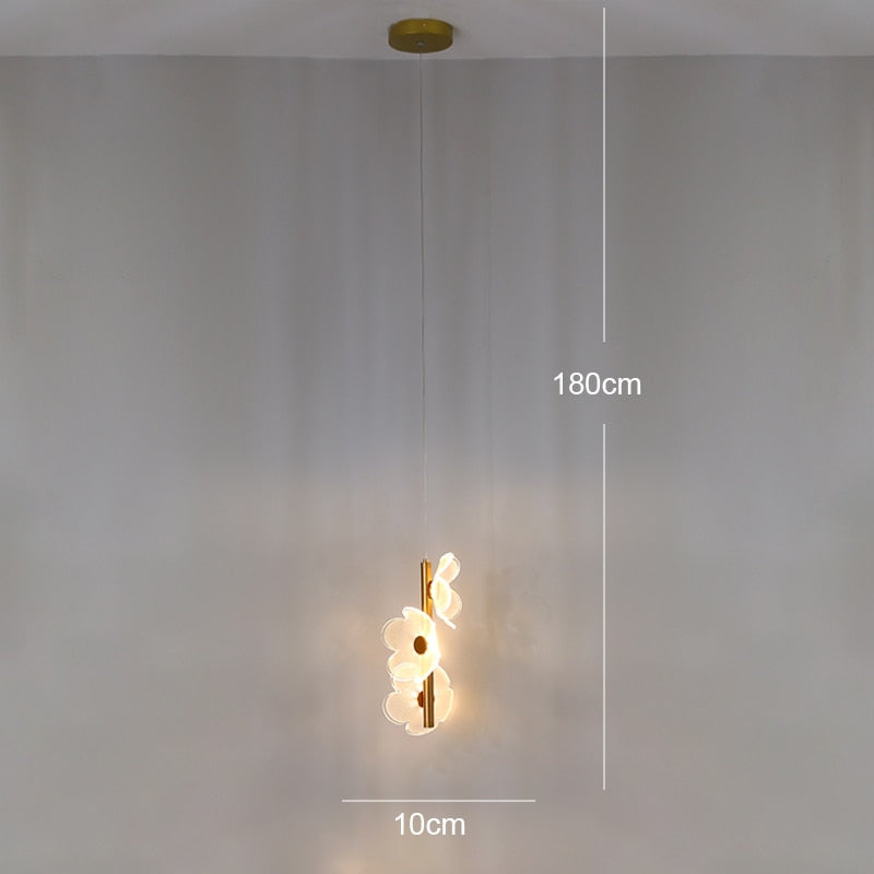 ChicFloret – Luxury Acrylic Flower LED Pendant Light | Elegant Hanging Lamp for Living Room & Bedroom Décor