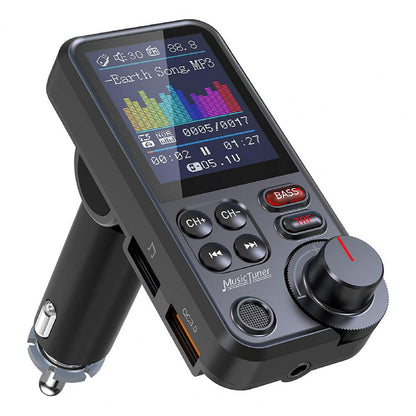 Bluetooth Car Radio Music Player – FM Transmitter with Dual USB & Hands-Free Calling