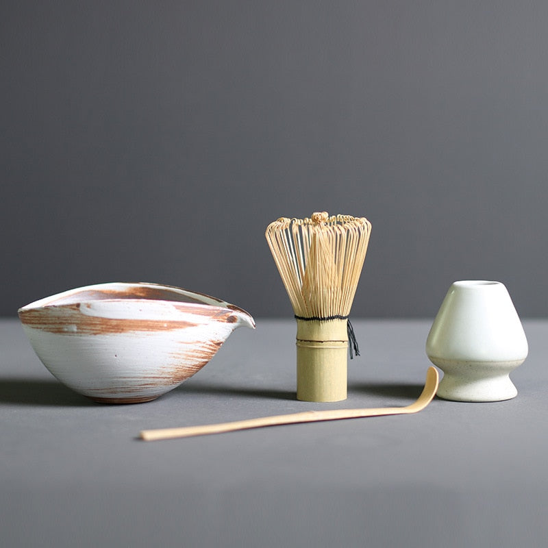 TenchaTime | Complete Matcha Set – Bamboo Whisk & Ceramic Bowl – Authentic Japanese Tea Kit