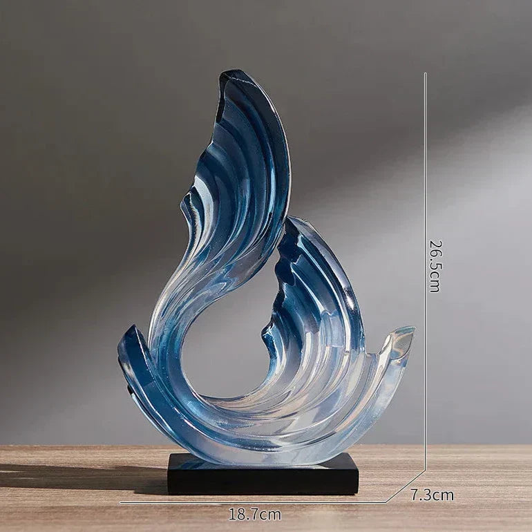Ethereal Flow – Elegant Glass Ornament with Graceful Design