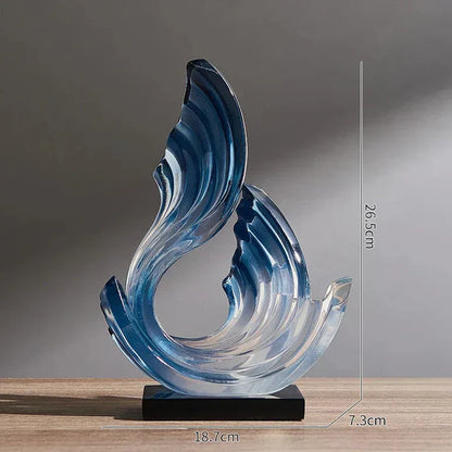 Ethereal Flow – Elegant Glass Ornament with Graceful Design