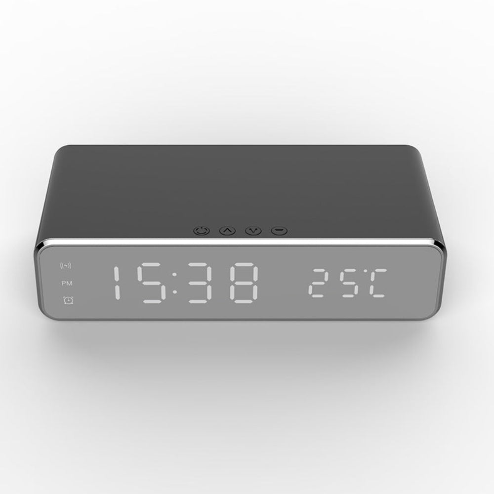 TimeCharge – LED Alarm Clock with Built-In Wireless Charging Pad