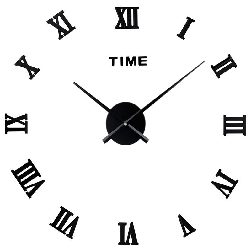 Elegance Wall Clock – Large Modern Geometric DIY Quartz Clock for Living Room