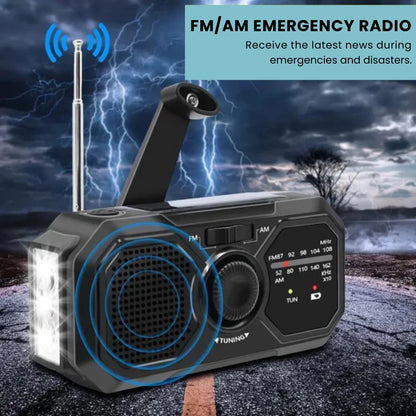Portable Emergency Radio – Solar & Hand Crank Powered