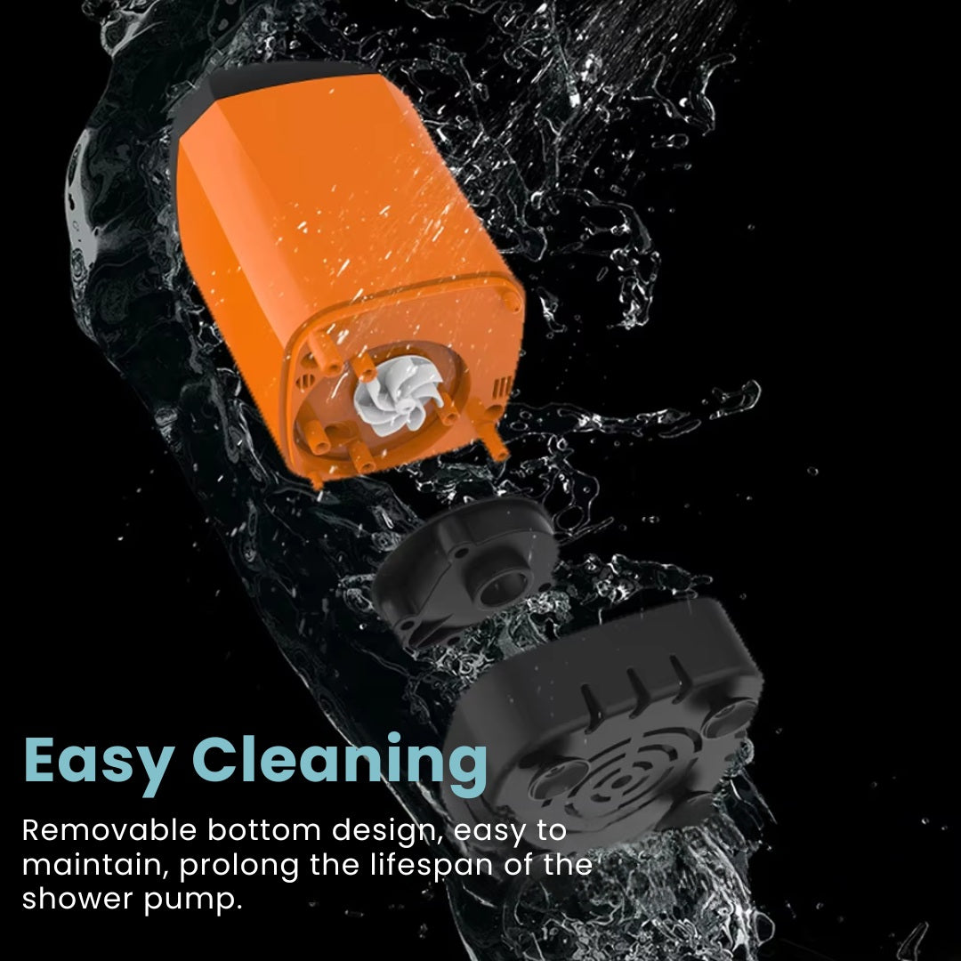 Portable Camping Shower with Pump – USB Rechargeable, 4400mAh Battery, Compact & Easy Setup
