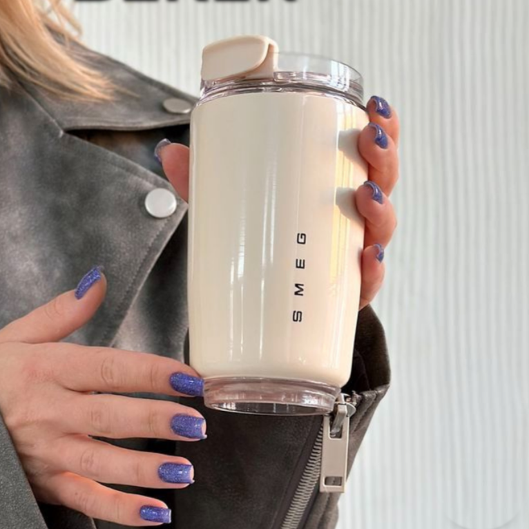 LuxeTherm Elegant Stainless Steel Thermal Travel Mug – 250ml Insulated Reusable Cup for Hot & Cold Drinks