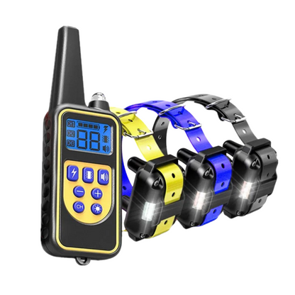 Rechargeable Waterproof Anti-Bark Dog Collar with Remote Control – 500m Range Training Collar
