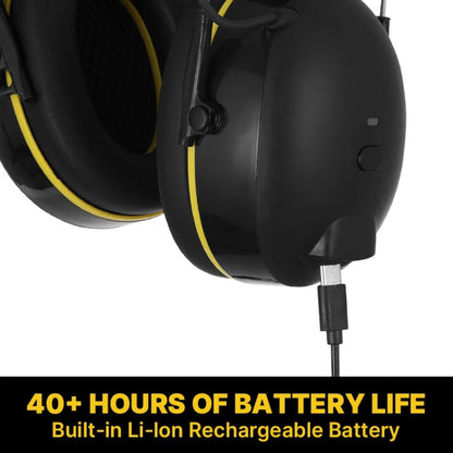 Bluetooth Hearing Protection Headphones – Noise Reduction Earmuffs with Wireless Audio for Work & Safety