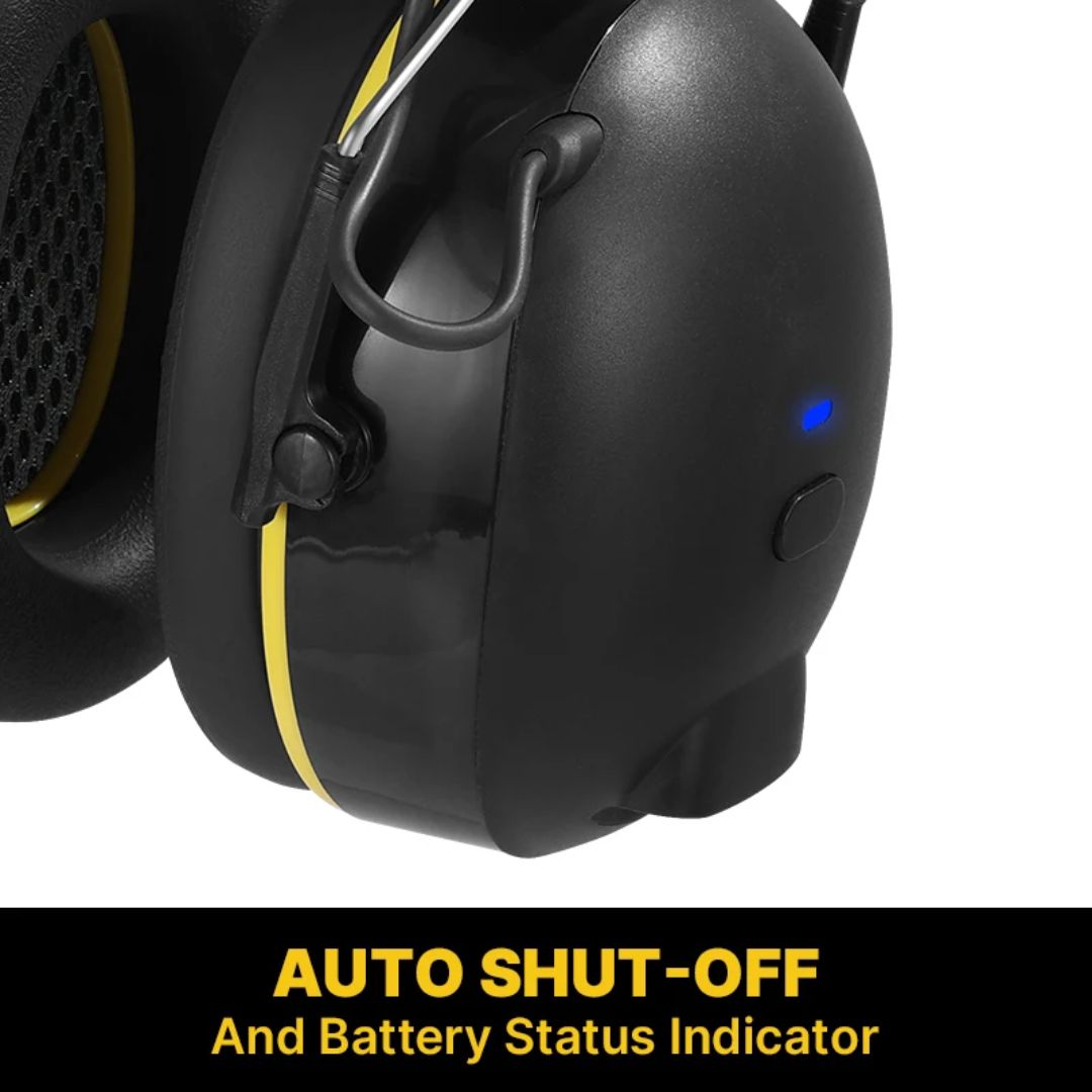 Bluetooth Hearing Protection Headphones – Noise Reduction Earmuffs with Wireless Audio for Work & Safety