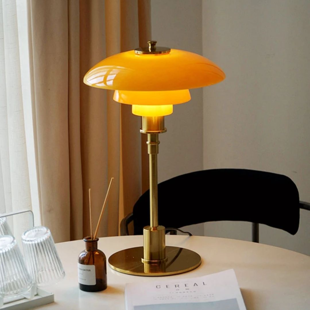 Lena Designer Nordic LED Table Lamp – Scandinavian Glass Accent Light for Modern Interiors
