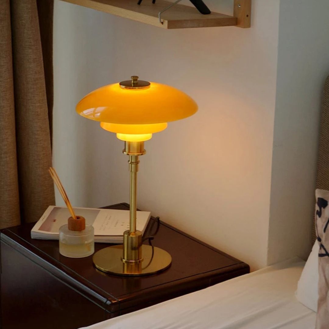 Lena Designer Nordic LED Table Lamp – Scandinavian Glass Accent Light for Modern Interiors