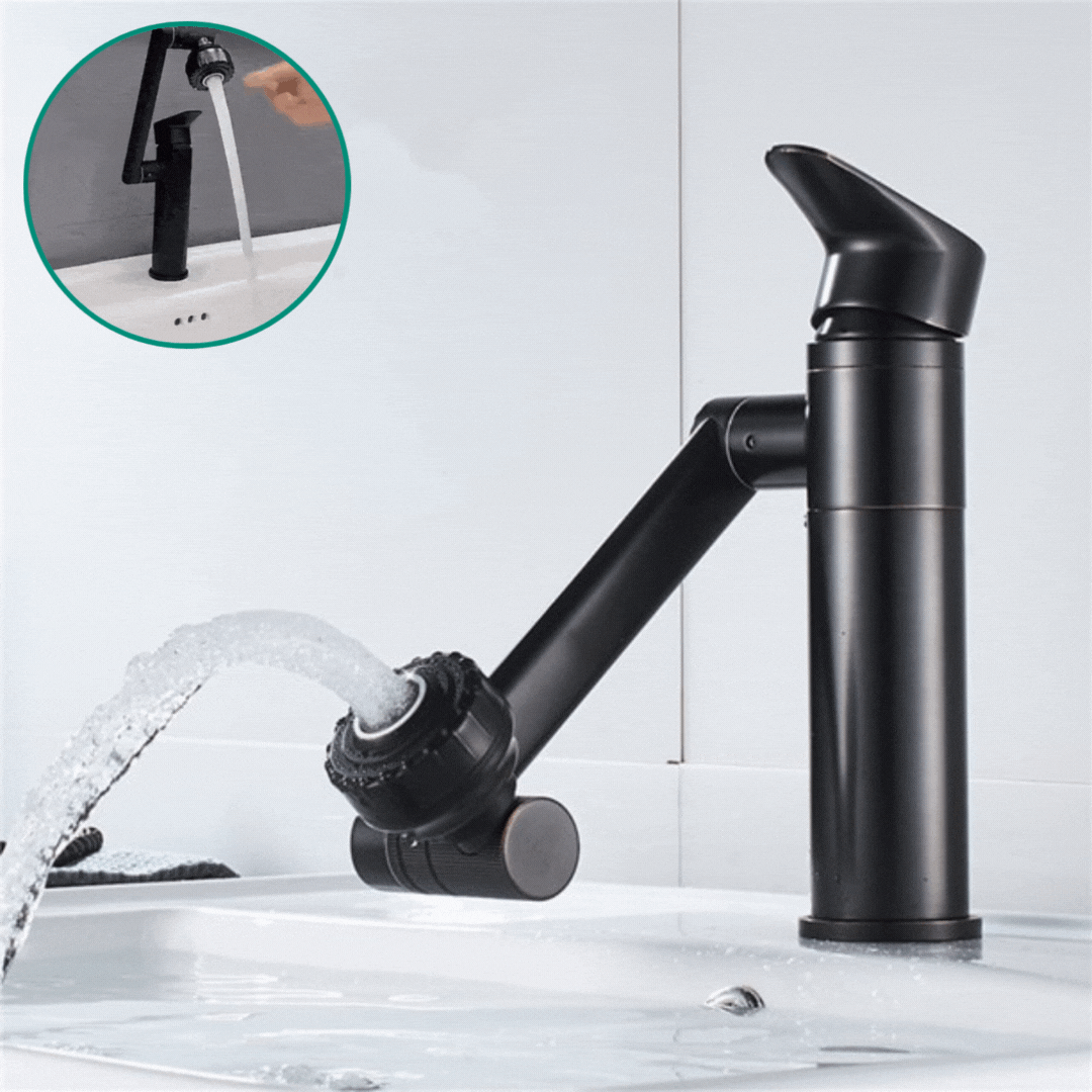 FLEXISPOUT – Flexible 360° Basin Tap with Spray Function