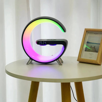 4-in-1 Smart Alarm Clock Mood Light Bluetooth Speaker Wireless Charger
