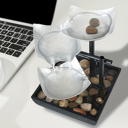 LeafFlow – Elegant Indoor Fountain with Leaf Design and Gentle Water Flow