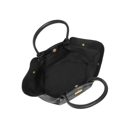 Tassa Luxury Oversized Shoulder Bag with Gold Clasp – Elegant Minimalist Tote for Women