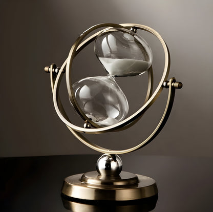 GracefulTime Clock – Luxury Hourglass with Elegant Gold Frame & Timeless Design