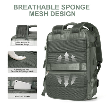 Women's Large Travel Backpack – Waterproof Hiking Rucksack | Anti-Theft & USB Charging