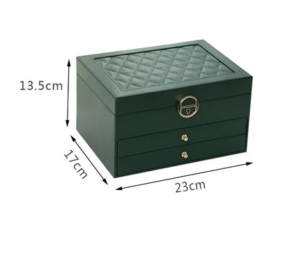 EleganceBox – Luxury Multi-Layer Jewellery Organiser in Premium PU Leather