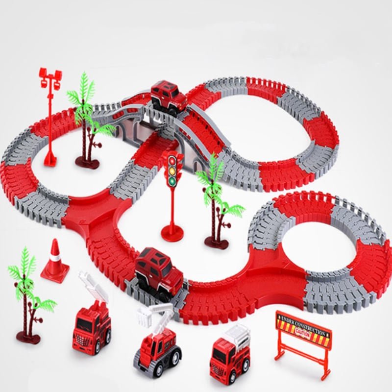 SpeedFlex Track – Flexible Glow-in-the-Dark Racing Track with LED Cars