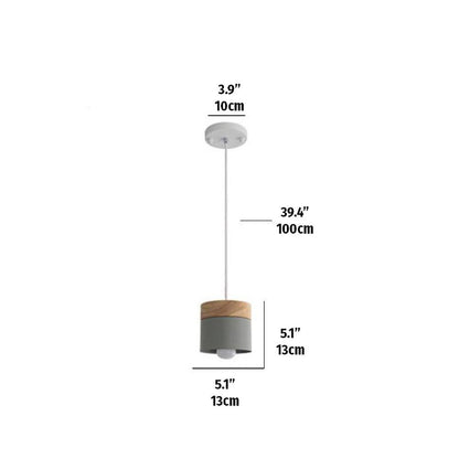 Modern Wooden Pendant Light – Adjustable Height Hanging Lamp for Living Room, Bedroom & Kitchen