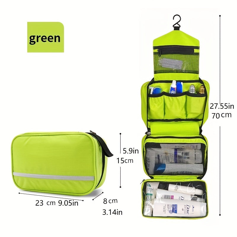 Compact Hanging Toiletry Organiser – Travel Bathroom Storage Bag
